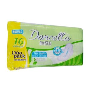 TOALLA FEMENINA PERFUMADAS Con ALAS 10x16 DONCELLA