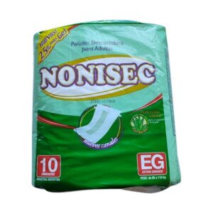 PAÑALES ADULTO BASICO EXTRA GRANDE CON GEL 4X10 NONISEC