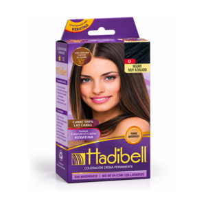 TINTURA NEGRO M/AZUL (0) x3un HADIBELL