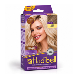 TINTURA RUBIO CENIZA (7/1) x3un HADIBELL