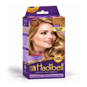 TINTURA MIEL CLARO DORADO (25/3) x 3un HADIBELL