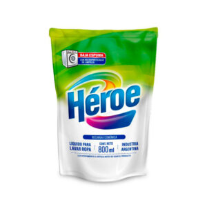 JABON LIQUIDO PARA ROPA DOY PACK 12X800 HEROE