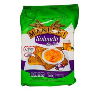 TOSTADAS SALVADO S/SAL 12x200 MANIERI