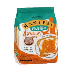 TOSTADAS EQUILIBRIO 4 SEMILLAS 12X200 MANIERI