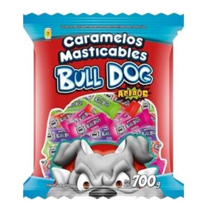 CARAMELOS MASTICABLES ACIDOS SURTIDOS 700g BULL DOG