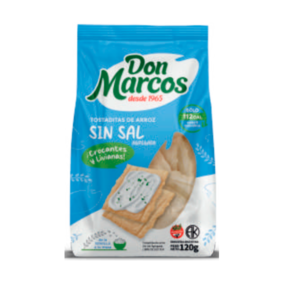 TOSTADAS SIN SAL 12X120 DON MARCOS