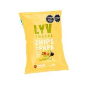 CHIPS PAPA GUACAMOLE 14X60 LYV SNACK
